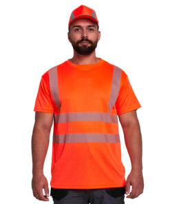 Kapton High Vis Crew Neck Short Sleeve T-Shirt - Super Stretch Reflect