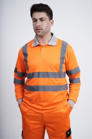 kapton High Vis Polo Shirt Long Sleeve
