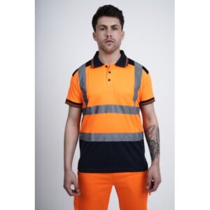 kapton High Vis Polo Shirt Rail Spec Short Sleeve RIS-3279
