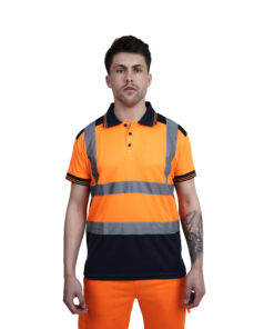 kapton High Vis Polo Shirt Rail Spec Short Sleeve RIS-3279