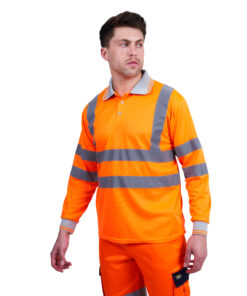 kapton High Vis Polo Shirt Long Sleeve