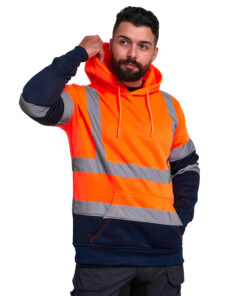 kapton High Vis Hoodie Two Tone Hoody Sweatshirt