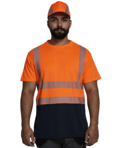 Kapton High Vis Crew Neck Short Sleeve T-Shirt Two Tone- Super Stretch Reflect