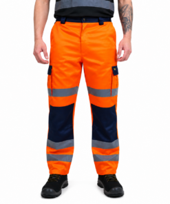 kapton High Vis Pants Polycotton Cargo Combat Work Trousers